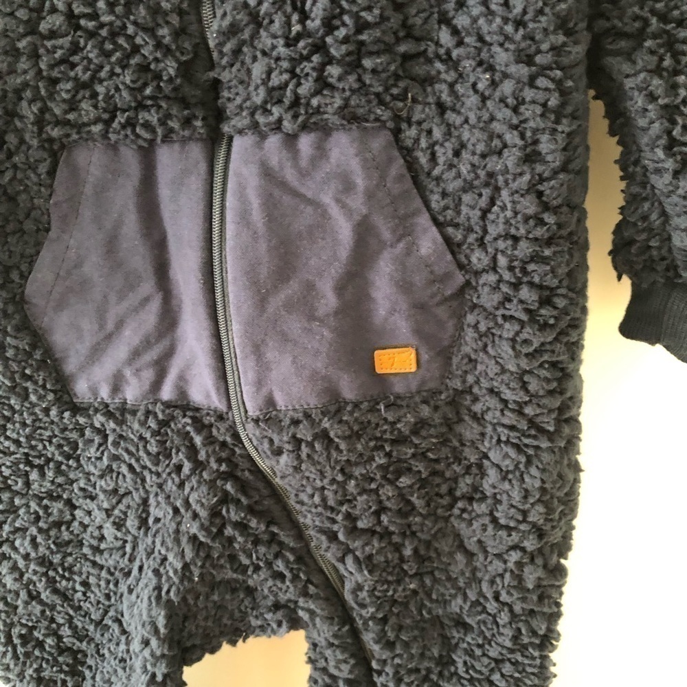 7 For All Mankind Blue Sherpa Baby Jumpsuit 24M - Picture 9 of 10